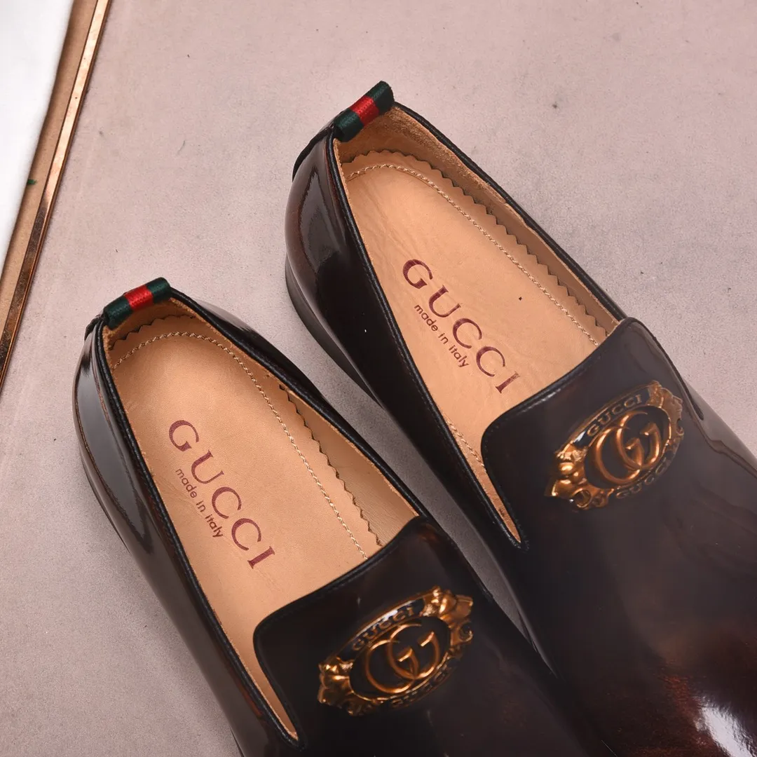 Men's shoes💰540📛📛Original (water-dyed cowhide) Gucci GUCCI official website formal shoes🌀 Italian🇮🇹imported cowhide➕top imported water-dyed cowhide lining💋Finely handmade original bottom, the real thing looks better when photographed in person Standard size 38-44